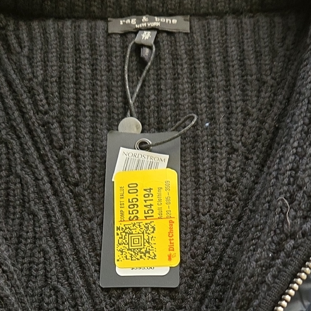Rag & Bone Charcoal Knit Cardigan